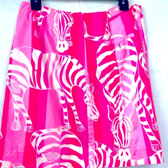 Lilly Pulitzer Pink Zebra Pencil Skirt Size 8 - Picture 3 of 6